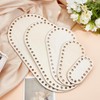 NICENEEDED 5 PCS Wooden Basket Bottom, 5 Size Oval Crochet