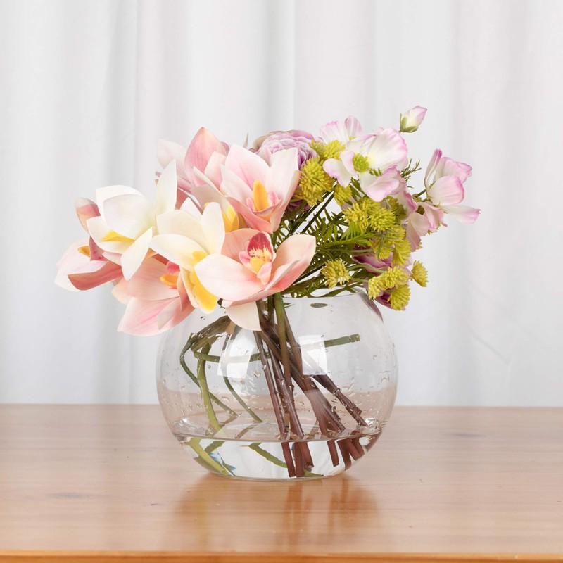 WGV Bowl Glass Vase Bulk, Diameter 8", Height 6", Open