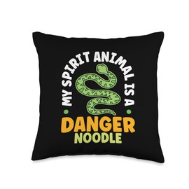 My Spirit Animal Is A Danger Noodle Ball Python Snake Lover Throw Pillow