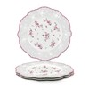 fanquare 10 Inch Porcelain Dinner Plates Set of 4, Lace