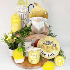 Gehydy Mushroom Gnome Christmas Figures Large Decoration Christmas Decoration Farmhouse Decorations Accessories for Home Kitchen - 33 cm