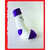 Woodrow Wear, Power Paws Original Dog Socks, Purple White Stripe,