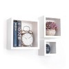 Greenco 3 Cube Floating Shelf, Easy-to-Assemble Floating Wall Mount Shelves