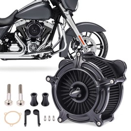 Bravema Air Cleaner Motorcycle Air Filter Intake System Kit Fit for Harley Davidson Touring Models 2008-2016 (Chromed Silver)