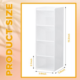 MotiMind Acrylic Pen Organizer Storage Vertical Marker Organizer Acrylic Pen Display Holder for Office Desk Desktop Stationery Pencil Storage(White,3.4 x 4 x 10.2 Inch)