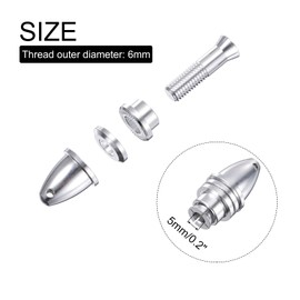 MECCANIXITY RC Plane Airplane Spinners Propeller Adapter, 5mm Aperture Propeller Adapter Saver for Shaft Brushless Motor Speed Controllers, Pack of 4