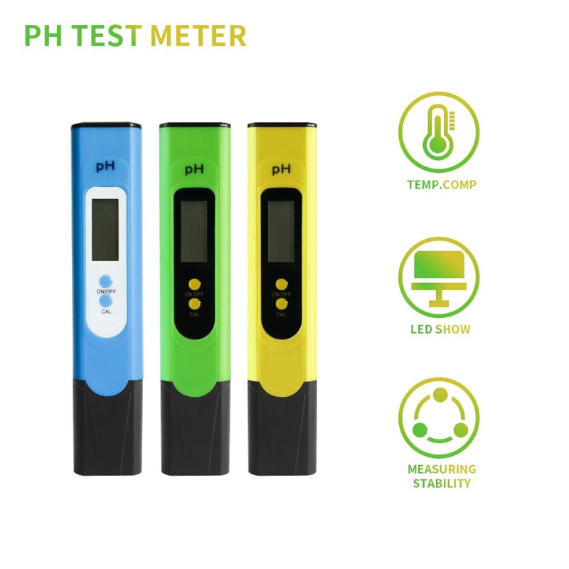 SagaSave 1Pcs pH Meter, 0.00-14.00 pH High Precision pH Pen,