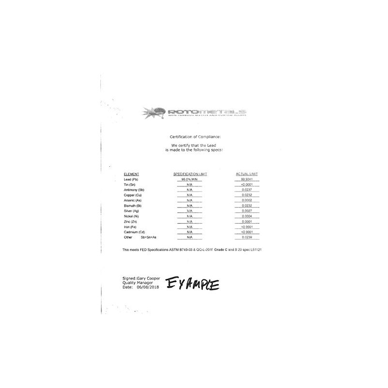 RotoMetals Lead Plugs/Discs for Screw penetrations on Radiation Shielding Walls