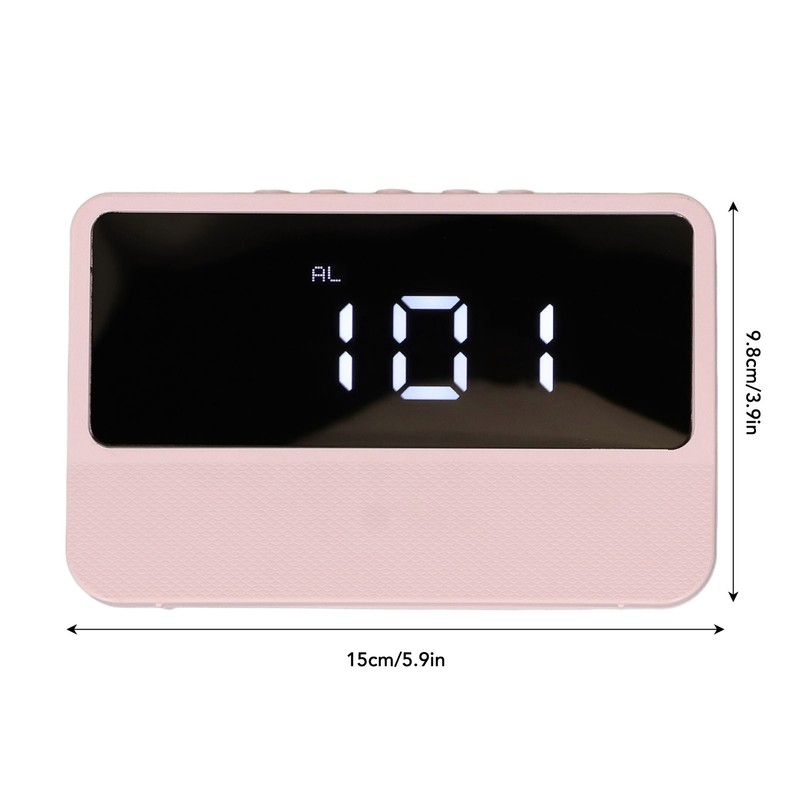 LED Mirror Alarm Clock 2 Levels Brightness Digital Alarm Clock