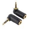 Cable Matters 2-Pack Right Angle 3.5mm Adapter in Black (Mini