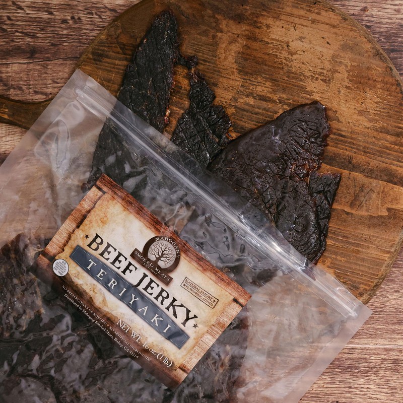 Mahogany Smoked Meats: Teriyaki Beef Jerky - 16oz