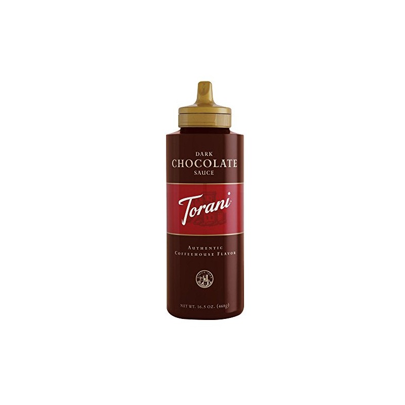 Torani Dark Chocolate Sauce, 16.5-ounce Squeeze Bottles (Pack of 6)