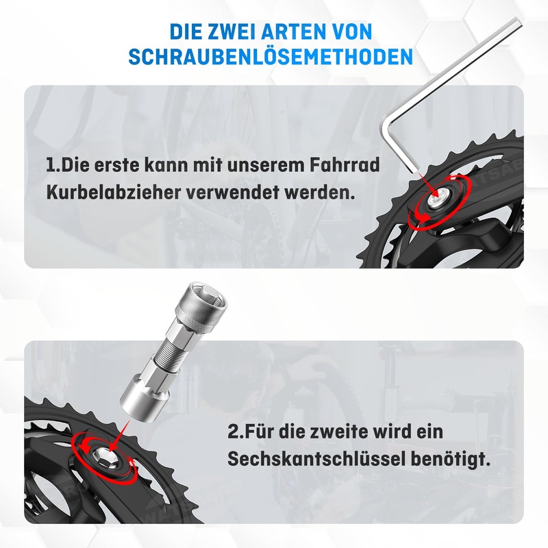 WATSABRO Crank Puller Bicycle 14 mm Key Universal Bottom Bracket