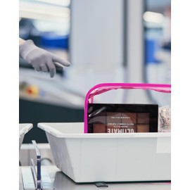 LETGO TSA Approved Toiletry Bag - Clear Makeup Bag Waterproof Quart Size Bag, Travel Makeup Cosmetic Bag for Women Travel Car Accessories Essentials for Men and Women (Clear-Rose)