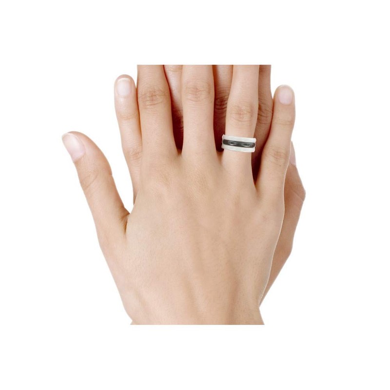 Les Poulettes Jewels - White Ceramic 3mm Ring - taille