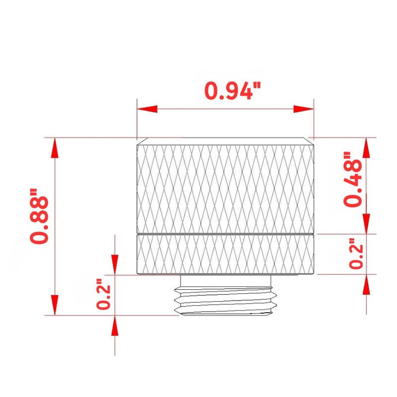 Dracaena.io 6 Pack G1/4" Thread to 16mm Outer Diameter, Hard