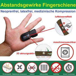 IRUFA, FS-OS-11.3D Breathable Finger Splint Trigger Finger Splint Straightener Curved Locked and Sstenotic Tenosynovitis Hands (Black, One Size)