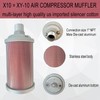 X10 XY-10 Air Compressor Muffler 1" NPT Male, Air Exhaust