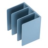 Bookends Simple Style Wide Mouth Design Blue Color Plastic Material