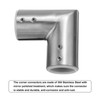 sourcing map 2pcs Corner Curtain Rod Connector, 90 Degree Window
