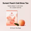 OSULLOC Sunset Peach Cold Brew Tea, Sweet peach flavored iced