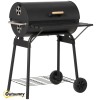 30-Inch Portable Charcoal Barbecue Grill with Wheels for Outdoor Camping