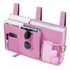 Joyfulife Bedside Caddy, 8 Pockets Organizer, Pink (Caddy for Bunk