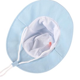Connectyle Toddler Baby Adjustable Bucket Hat Kids UPF 50+ Sun Protection Hat Breathable Summer Beach Hat Light Blue M