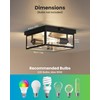 Craftersmark Outdoor Ceiling Light with Motion Sensor, Flush Mount Porch