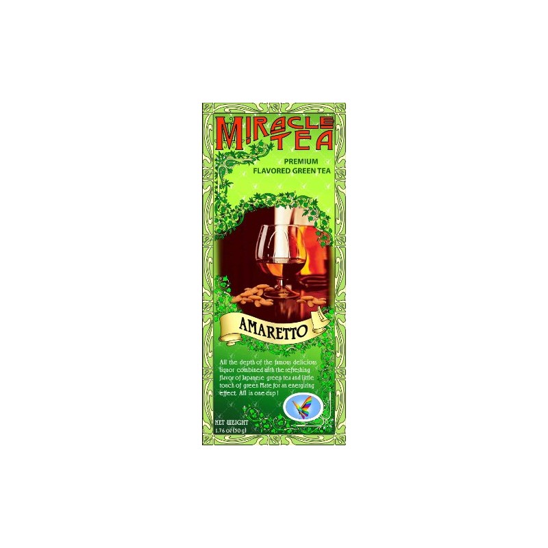 AMARETTO MIRACLE TEA Premium Green Tea 50 Gram (1.76 Oz)