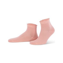 Nur Die Pack of 2 GOTS Organic Cotton Socks with Comfort Waistband Soft & Breathable Women, Mix Pink