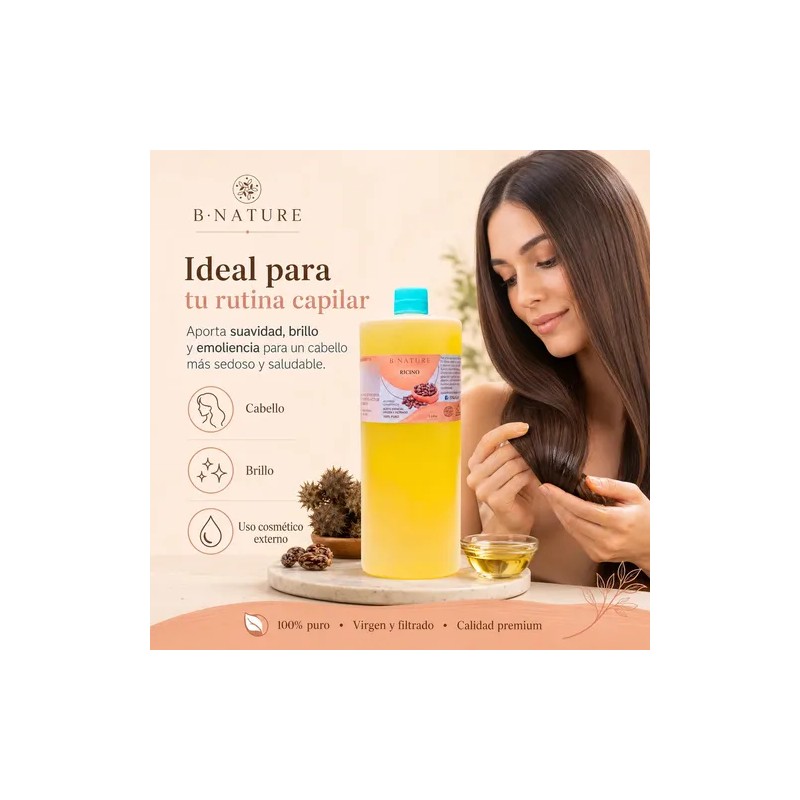 Aceite De Ricino 100% Puro B Nature 1 L