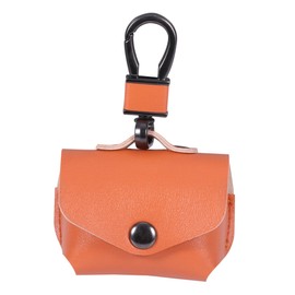 jojofuny Simple Imitation Leather Earphone Case Cover Headset Protector Compatible No Smell Easy to Use Precise Cut for Charging Includes Buckle for Convenient Carrying