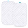 Biloban Waterproof Bassinet Mattress Pad Cover 2 Pack, Ultra Soft