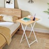 HOOBRO Folding TV Tray Tables, Set of 2 Side Table