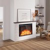 Tangkula Recessed Electric Fireplace, 26 Inch Fireplace with Adjustable Flame