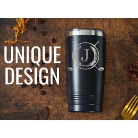 Onebttl Golf Gifts for Men with Initial for Golfer & Golf Lovers, 20oz Travel Mug with Golf Design, Perfect Gifts for Men, Birthday, Christmas - J