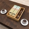 Drawer Organizer Bamboo Storage Box - Kitchen Bathroom Desk Wood