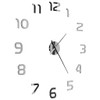 vidaXL 3D Wall Clock Modern Design 100cm XXL Silver Home