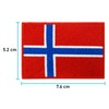 Norway Flag Patch with Hook-and-Loop Back, Norway Patches, Norwegian Flag