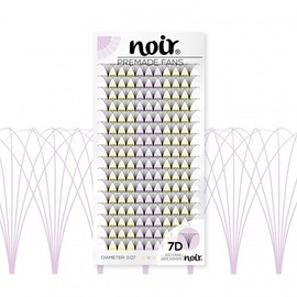 Noir Volume Lashes Pre Made Fan Eyelash Extensions 7D D curl 0.07 Mixed Short Stem Russian Lashes