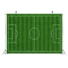 BELECO 9x6ft Fabric Green Soccer Field Backdrop Sports Stadium Green