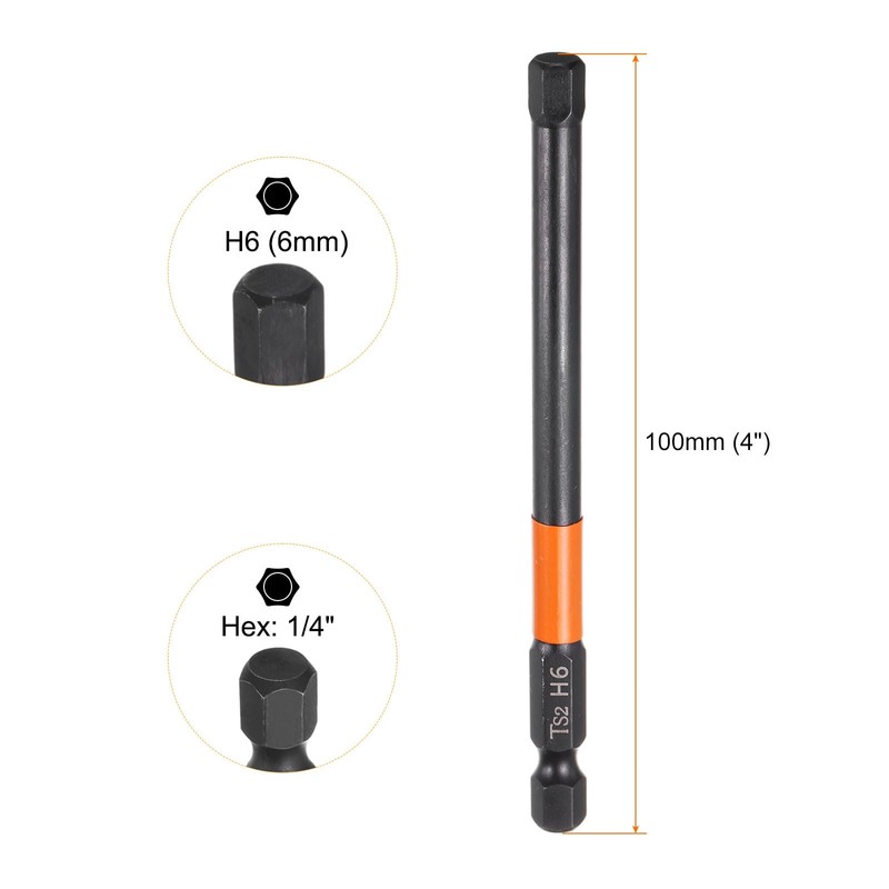 QUARKZMAN Pack of 5 H6 Hexagonal Drill Bit Wrench 6