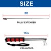 5ft Hand-Held Collapsible Flag Pole (Red)