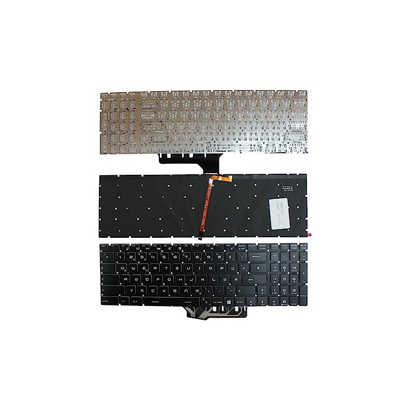 Power4Laptops Deutsch Hinterleuchtet Schwarz kompatible Ersatz Tastatur kompatibel mit MSI
