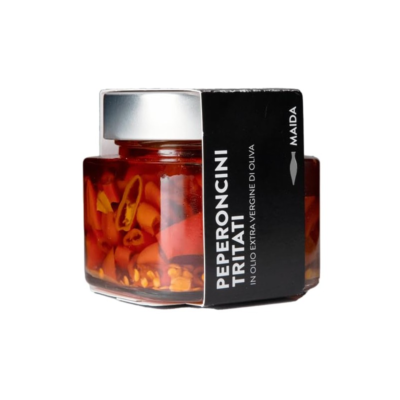 Chili Peppers Peperoncini Preserved in EVOO - Maida Farm, Campania,