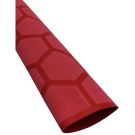 Accering Honeycomb Pattern Tubing Heat Shrink Sleeve Tennis Wear-Resistant for Fishing Kitchen Supplies Knife Handle (φ30mm, L5.25 ft, Red)