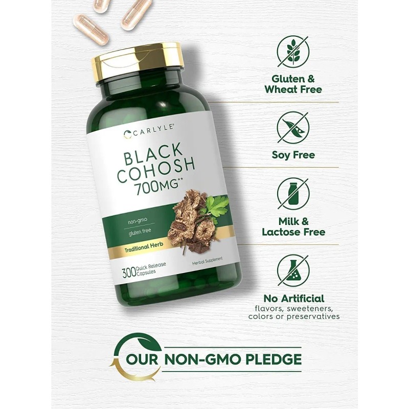 Black Cohosh Negro 700 Mg Premium 300 Caps Menopausia