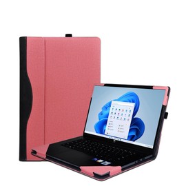 Cover Case for 15.6'' HP Envy x360 2-in-1 Laptop 15t-fe 15-fh 15z-fh 15-fe 15-ew 15t-ew 15z-ey & HP Pavilion x360 Convertible 15t-dw 15-er,PU Leather Protective Shell Detachable Bag Accessory (Pink)
