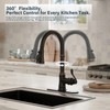 BWE Solid Brass Kitchen Faucet, Oil Rubbed Bronze Kitchen Sink